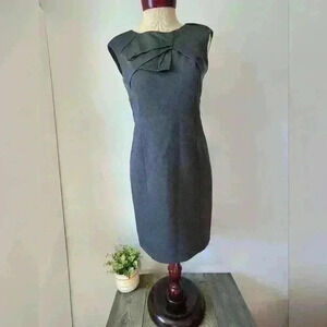 Angel Eyes black sleeveless dress with leather  upper chest. Size 4